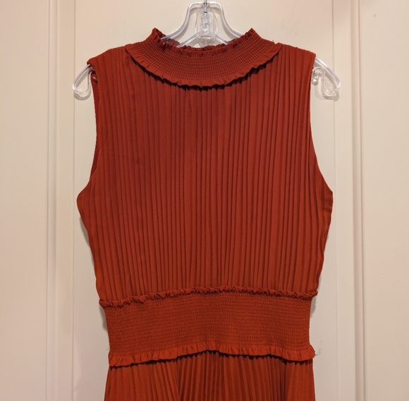 NANETTE LEPORE Pleated Midi Dress, New w/ Tags, 10 - Picture 3 of 13
